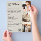 Prospectus 21,6 Cm X 24,94 Cm Photographe Professionnel Photographie Entreprise (main)