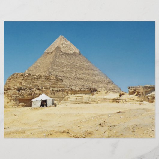 Prospectus 21,6 Cm X 24,94 Cm Photographie des pyramides de Gizeh (Devant)