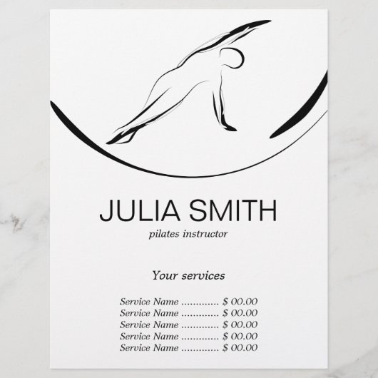 Prospectus 21,6 Cm X 24,94 Cm Pilates Pose Side Pli Flyer (Devant)