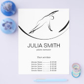 Prospectus 21,6 Cm X 24,94 Cm Pilates Pose Side Pli Flyer (Simple)