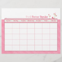Pink Fee Better Classeur Calendrier Circulaire