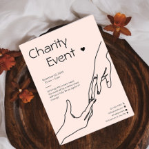 Pink Modern Illustration collecte de fonds Charity