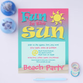 Prospectus 21,6 Cm X 24,94 Cm Plaisir au soleil - Beach Party Flyers (Simple)