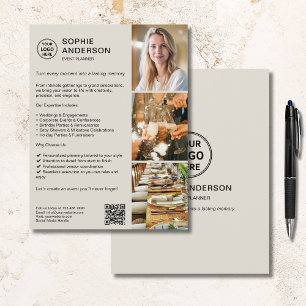 Prospectus 21,6 Cm X 24,94 Cm Planificateur d'événement QR de logo personnalisé