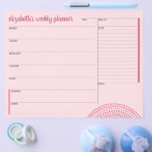 Prospectus 21,6 Cm X 24,94 Cm Planificateur hebdomadaire avec nom personnalisé P (Simple)