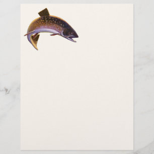 Prospectus 21,6 Cm X 24,94 Cm Poisson Vintage, Pêche Sportive Pêcheur