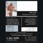 Prospectus 21,6 Cm X 24,94 Cm Portrait de soins du pied, Clinique de podiatrie,<br><div class="desc">Foot Care Portrait,  Podiatry Clinic,  Podiatrist Advertising Flyer par The Carte de visite Store.</div>