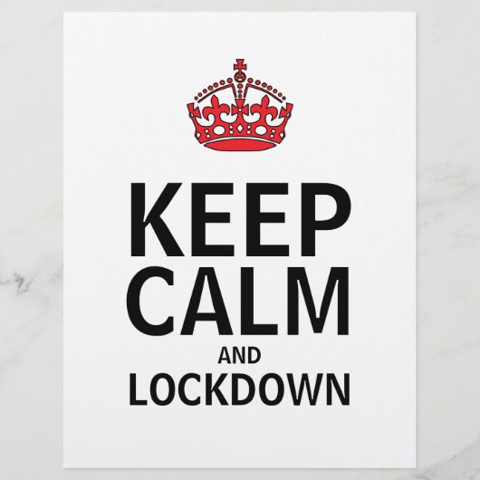 Prospectus 21,6 Cm X 24,94 Cm Poster de Keep Calm and Lockdown (Devant)