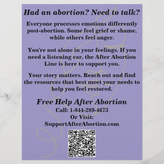 Prospectus 21,6 Cm X 24,94 Cm Pregnancy Help/After Abortion Care (Dos)