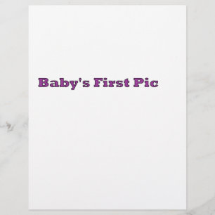 Prospectus 21,6 Cm X 24,94 Cm Première photo du bébé Le MUSÉE Zazzle Cadeaux