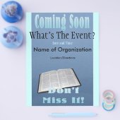 Prospectus 21,6 Cm X 24,94 Cm Prochainement Flyer bleu (Simple)