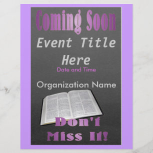 Prospectus 21,6 Cm X 24,94 Cm Prochainement Flyer Purple