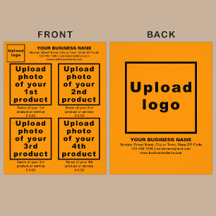 Prospectus 21,6 Cm X 24,94 Cm Produits ou services commerciaux de couleur orange
