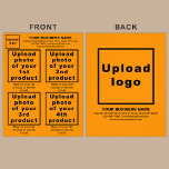 Prospectus 21,6 Cm X 24,94 Cm Produits ou services d'affaires en orange<br><div class="desc">Circulaire que vous pouvez customiser pour mettre votre marque d'entreprise, produits ou services et d'autres informations de votre entreprise. Vous pouvez mettre jusqu'à 4 produits ou services. Customisez-le et donnez-le à vos clients ou clients pour annoncer votre marque et promouvoir vos produits ou services. Matériel marketing personnalisable que vous pouvez...</div>