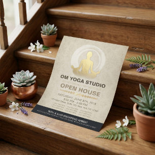 Prospectus 21,6 Cm X 24,94 Cm Professeur de posture de YOGA Studio Open House Sy