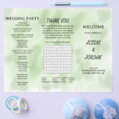 Prospectus 21,6 Cm X 24,94 Cm Programme de mariage triplé amusant (Simple)