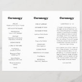 Prospectus 21,6 Cm X 24,94 Cm Programme de mariage triplé rétro élégant (Devant)