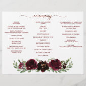 Prospectus 21,6 Cm X 24,94 Cm Programme de mariage triptyque automnal citrouille (Dos)