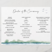 Prospectus 21,6 Cm X 24,94 Cm Programme de mariage triptyque Mountain Lake (Dos)