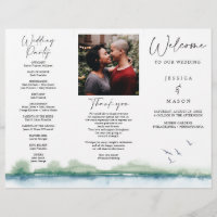 Programme de mariage triptyque Mountain Lake