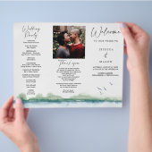 Prospectus 21,6 Cm X 24,94 Cm Programme de mariage triptyque Mountain Lake (main)