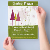 Prospectus 21,6 Cm X 24,94 Cm Programme de Noël Green Retro Flyer (main)