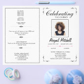 Prospectus 21,6 Cm X 24,94 Cm Programme funéraire | Célébrer Le Voyage | FP0001 (Simple)