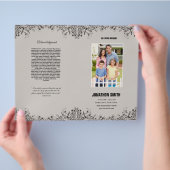 Prospectus 21,6 Cm X 24,94 Cm Programme funéraire commémoratif Brochure Modèle (main)