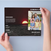 Prospectus 21,6 Cm X 24,94 Cm Programme funéraire commémoratif Brochure Modèle (main)