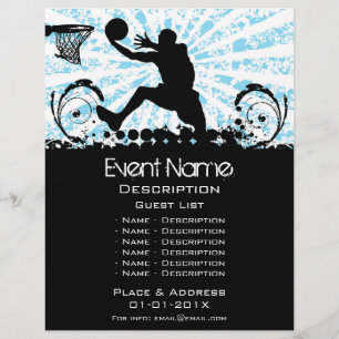 Prospectus 21,6 Cm X 24,94 Cm Promotion des événements de basket-ball