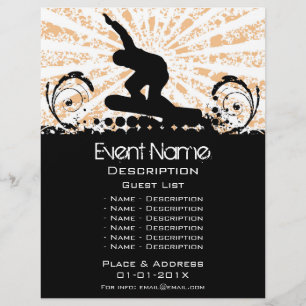 Prospectus 21,6 Cm X 24,94 Cm Promotion des événements Snowboard