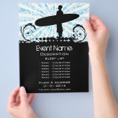 Prospectus 21,6 Cm X 24,94 Cm Promotion d'événement surf (main)