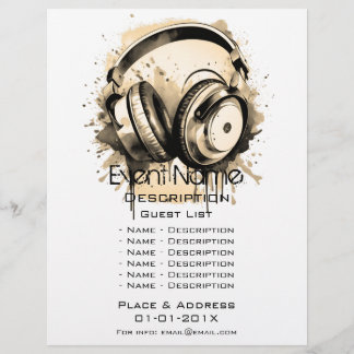 Prospectus 21,6 Cm X 24,94 Cm Promotion d'événements musicaux