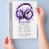 Prospectus 21,6 Cm X 24,94 Cm Promotion d'événements musicaux (main)