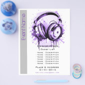 Prospectus 21,6 Cm X 24,94 Cm Promotion d'événements musicaux (Simple)