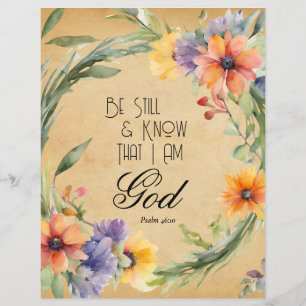 Prospectus 21,6 Cm X 24,94 Cm Psaume 46:10 verset biblique