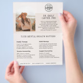 Prospectus 21,6 Cm X 24,94 Cm Psychologie Thérapie Logo Photo Blush Flyer (main)