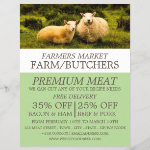 Prospectus 21,6 Cm X 24,94 Cm Publicité Mouton, Agriculteur & Boucher