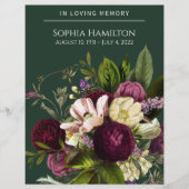 Prospectus 21,6 Cm X 24,94 Cm Purple Green Funeral Memorial Programme (Devant)