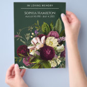 Prospectus 21,6 Cm X 24,94 Cm Purple Green Funeral Memorial Programme (main)