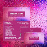 Prospectus 21,6 Cm X 24,94 Cm Raindrops, Nettoyeur de fenêtres, Service de netto<br><div class="desc">Raindrops,  Nettoyeur de Fenêtres,  Service de Nettoyage Dépliant publicitaire par The Carte de visite Store.</div>