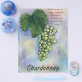 Prospectus 21,6 Cm X 24,94 Cm Raisins de vin Chardonnay & Description (Simple)