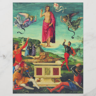 Prospectus 21,6 Cm X 24,94 Cm Raphael Résurrection de Jésus-Christ Art