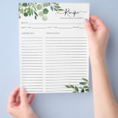 Prospectus 21,6 Cm X 24,94 Cm Recette Élégante cuisine Feuille Eucalyptus Budget (main)