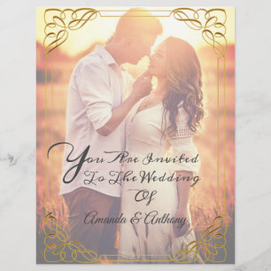 Prospectus 21,6 Cm X 24,94 Cm Recouvrir le budget photo élégant mariage invitati