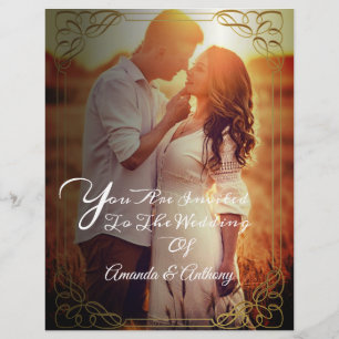 Prospectus 21,6 Cm X 24,94 Cm Recouvrir le budget photo élégant mariage invitati