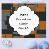 Prospectus 21,6 Cm X 24,94 Cm rectangles orange vert (Simple)