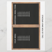 Prospectus 21,6 Cm X 24,94 Cm Restaurant Café Menu recto verso Circulaire (Dos)