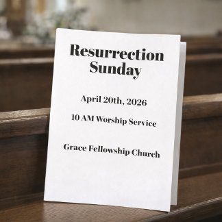 Prospectus 21,6 Cm X 24,94 Cm  Resurrection Sunday Church Bulletin Cover