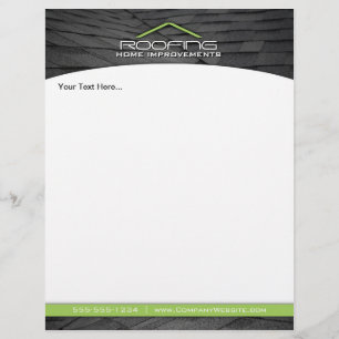 Prospectus 21,6 Cm X 24,94 Cm Roofing Professionnel Business Flyer Vert